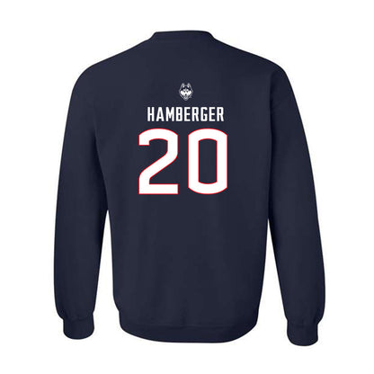 UConn - NCAA Baseball : Evan Hamberger - Sports Shersey Crewneck Sweatshirt