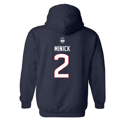 UConn - NCAA Baseball : Tyler Minick - Sports Shersey Hooded Sweatshirt-1