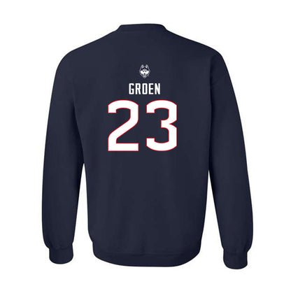 UConn - NCAA Baseball : Carter Groen - Sports Shersey Crewneck Sweatshirt-1