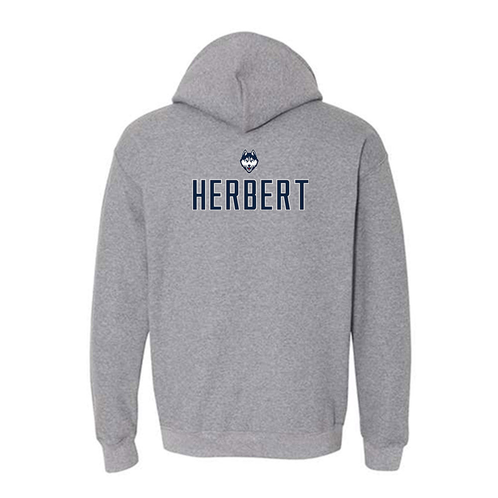 UConn - NCAA Women's Swimming & Diving : Olivia Herbert - Sports Shersey Hooded Sweatshirt-1