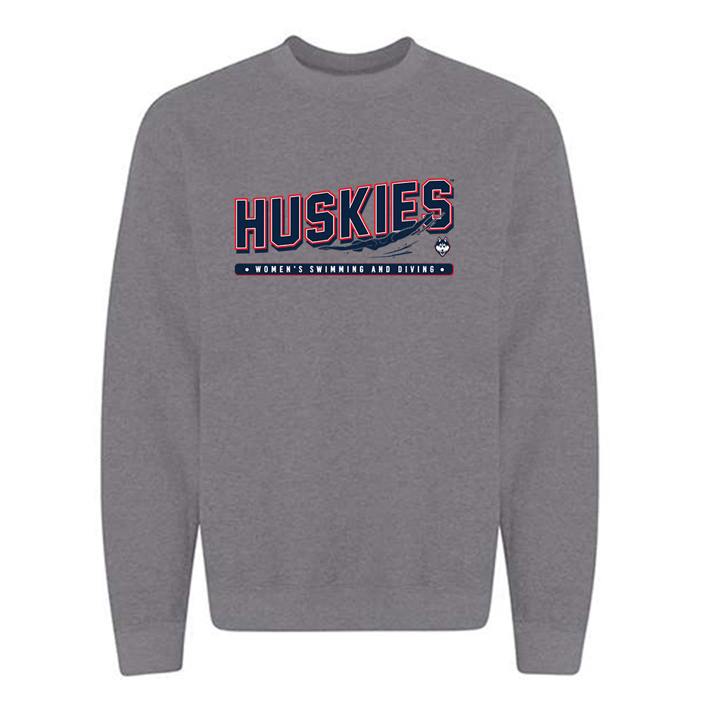 UConn - NCAA Women's Swimming & Diving : Courtney Phillips - Sports Shersey Crewneck Sweatshirt-0