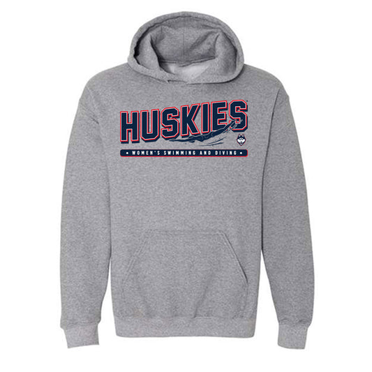 UConn - NCAA Women's Swimming & Diving : Camille Gendron - Sports Shersey Hooded Sweatshirt-0