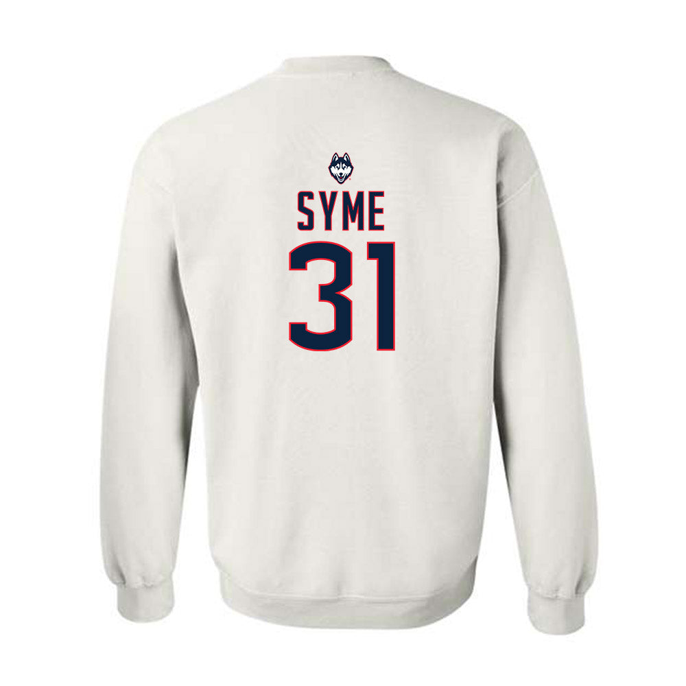UConn - NCAA Women's Lacrosse : Madelyn Syme - Sports Shersey Crewneck Sweatshirt-1