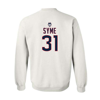 UConn - NCAA Women's Lacrosse : Madelyn Syme - Sports Shersey Crewneck Sweatshirt-1