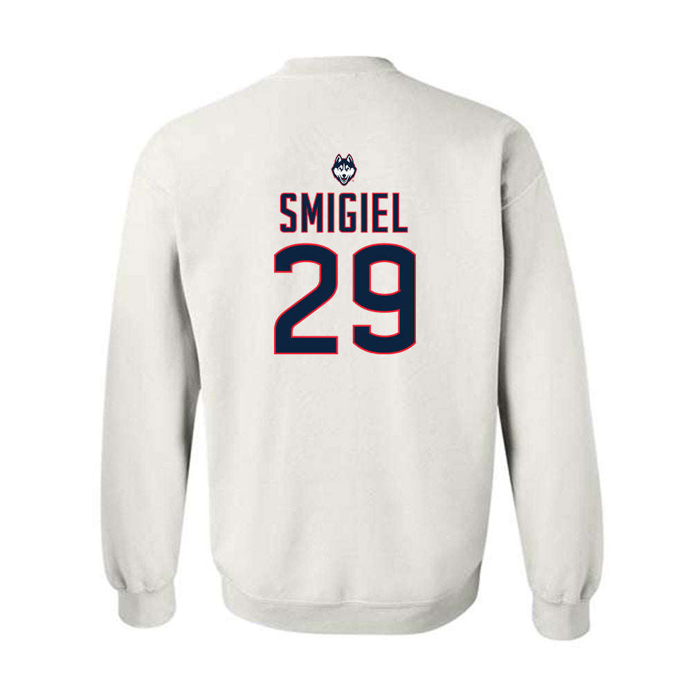 UConn - NCAA Women's Lacrosse : Lucia Smigiel - Sports Shersey Crewneck Sweatshirt-1