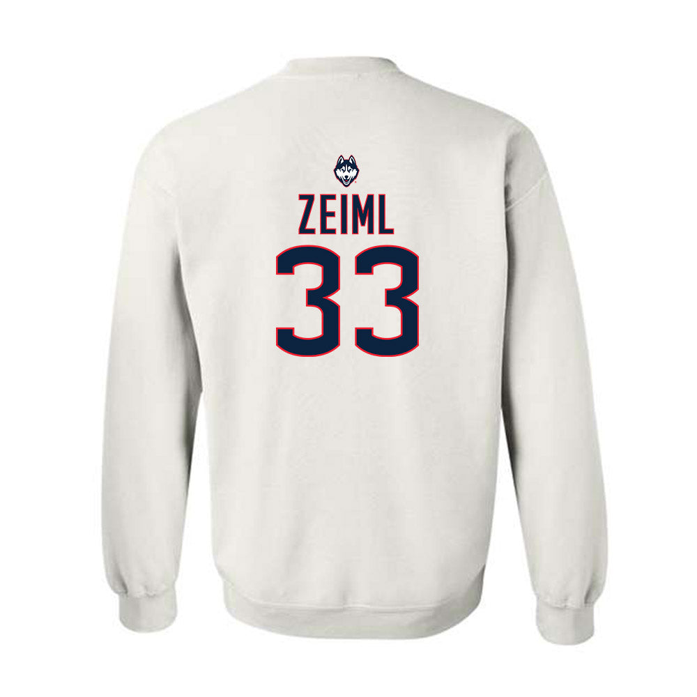 UConn - NCAA Women's Lacrosse : Sofia Zeiml - Sports Shersey Crewneck Sweatshirt-1