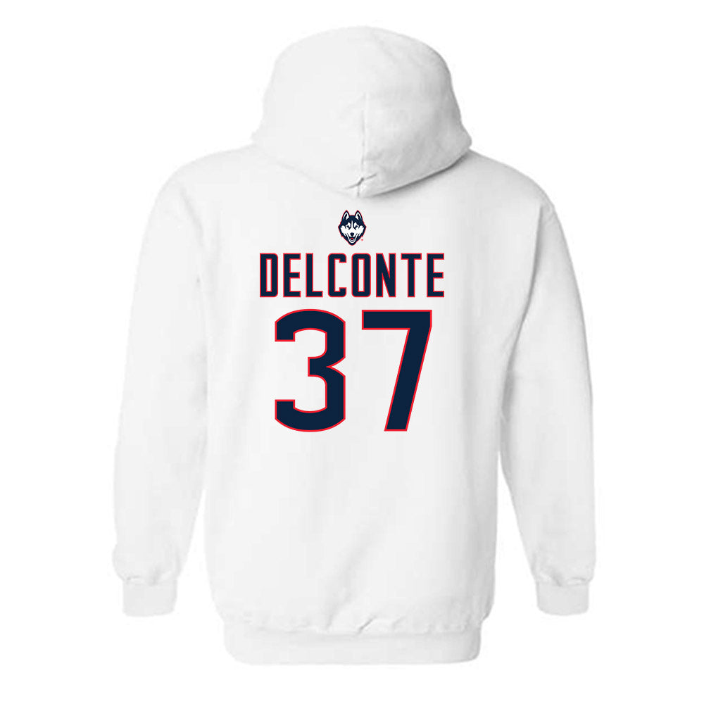 UConn - NCAA Women's Lacrosse : Jessica DelConte - Sports Shersey Hooded Sweatshirt-1