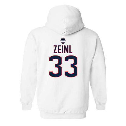 UConn - NCAA Women's Lacrosse : Sofia Zeiml - Sports Shersey Hooded Sweatshirt-1