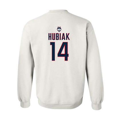 UConn - NCAA Women's Lacrosse : Caitlyn Hubiak - Sports Shersey Crewneck Sweatshirt-1