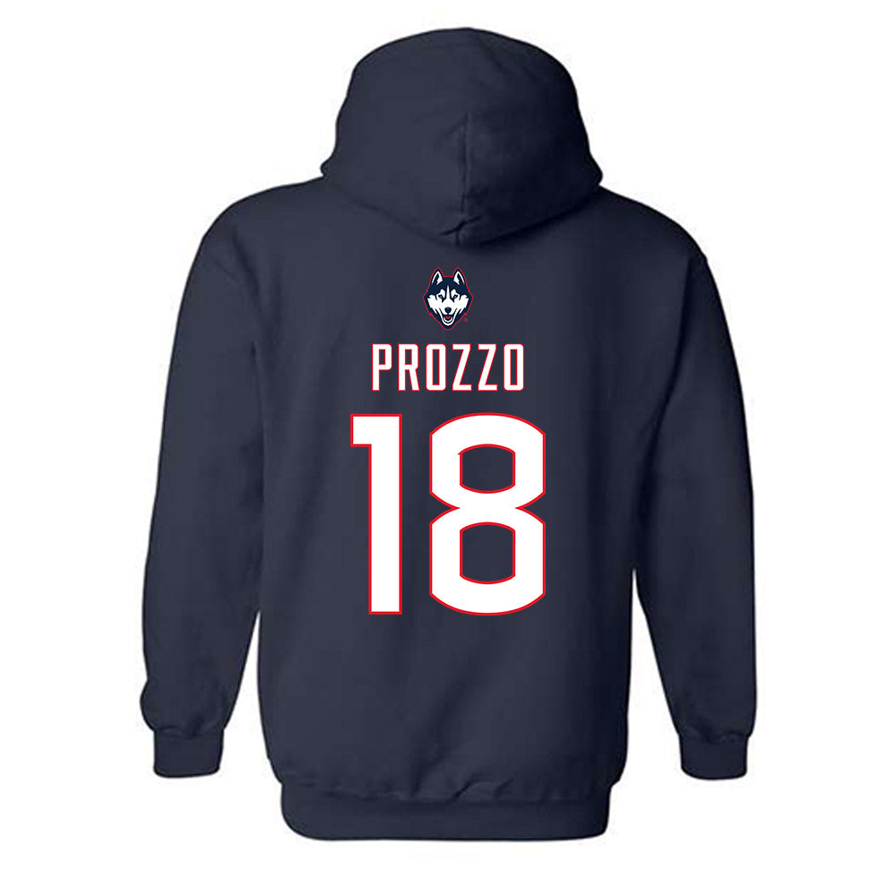 UConn - NCAA Women's Soccer : Riley Prozzo - Sports Shersey Hooded Sweatshirt-1