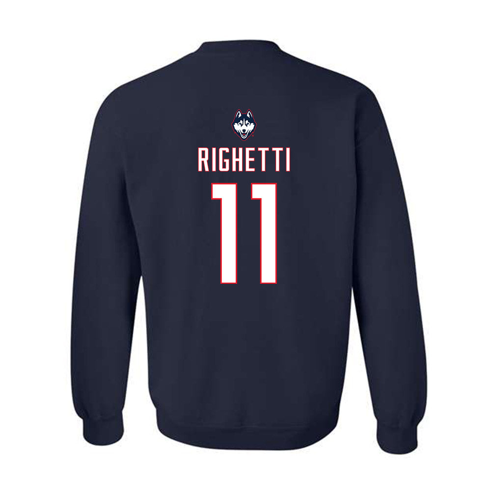 UConn - NCAA Women's Soccer : Tiana Righetti - Sports Shersey Crewneck Sweatshirt-1