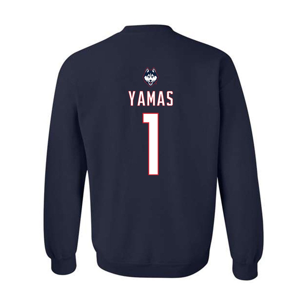 UConn - NCAA Women's Soccer : Ava Yamas - Sports Shersey Crewneck Sweatshirt-1