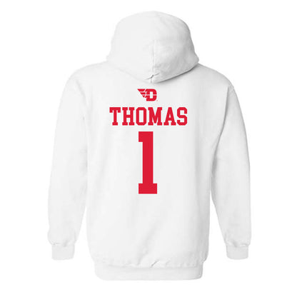 Dayton - NCAA Men's Basketball : Malcolm Thomas - Classic Shersey Hooded Sweatshirt-1