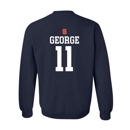 Syracuse - NCAA Men's Basketball : Naithan George - Sports Shersey Crewneck Sweatshirt-1