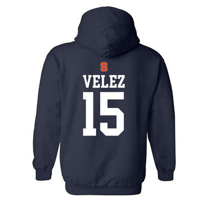 Syracuse - NCAA Women's Basketball : Angellica Velez - Sports Shersey Hooded Sweatshirt