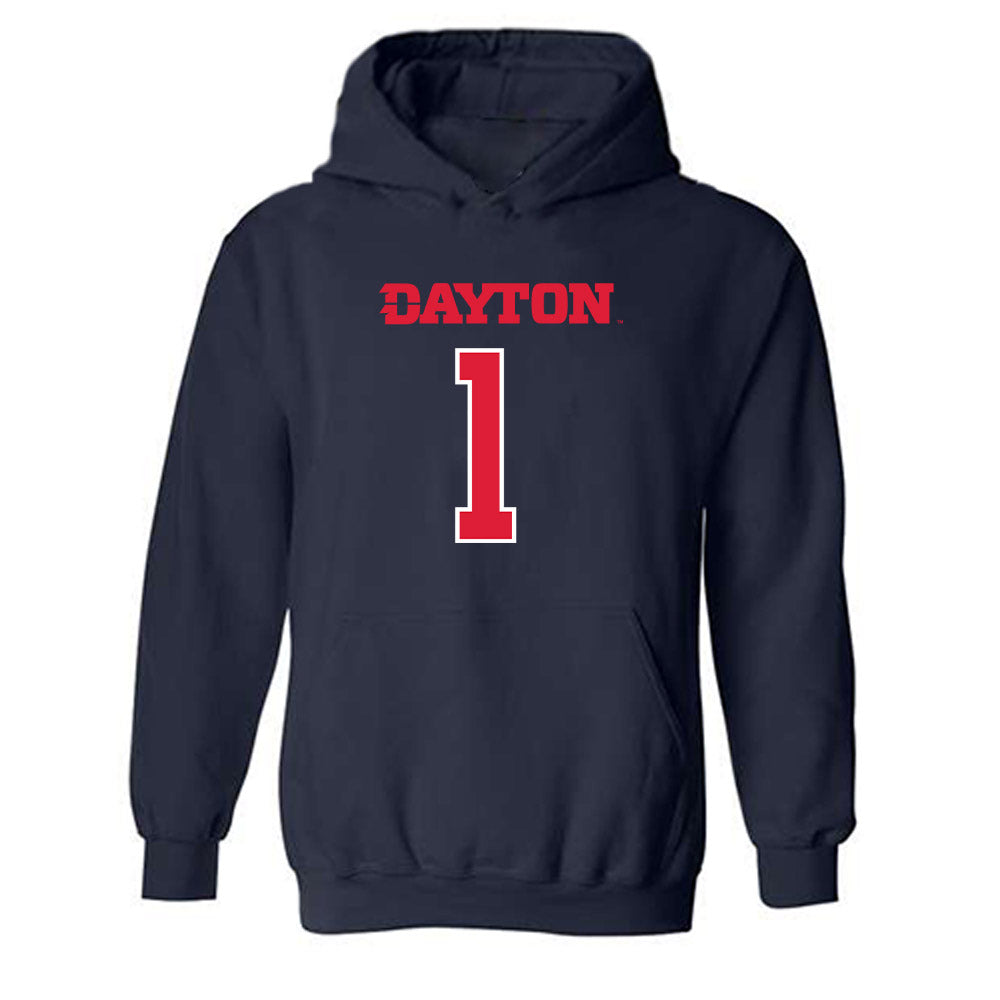 Dayton - NCAA Men's Basketball : Malcolm Thomas - Classic Shersey Hooded Sweatshirt-0