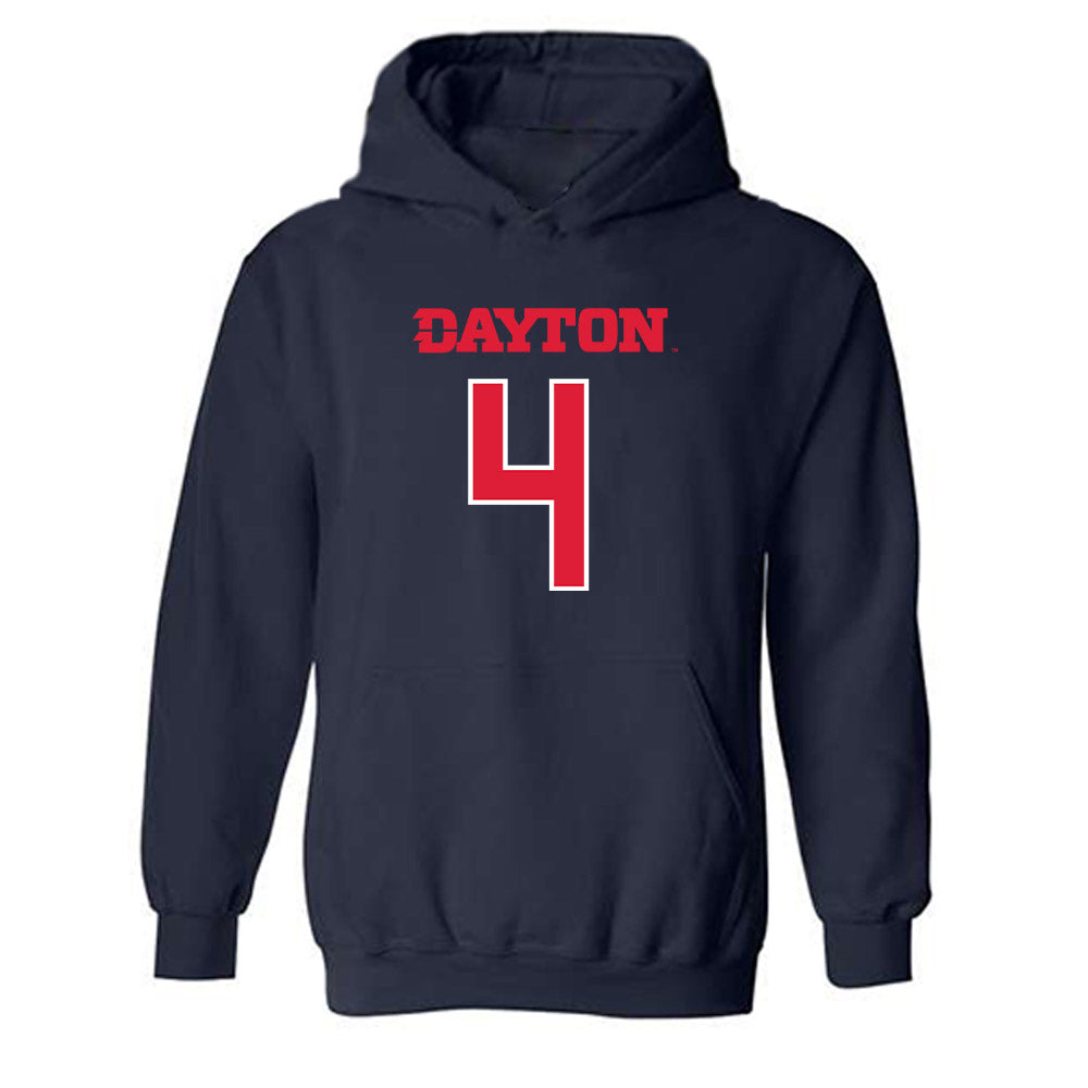 Dayton - NCAA Men's Basketball : Jordan Derkack - Classic Shersey Hooded Sweatshirt-0