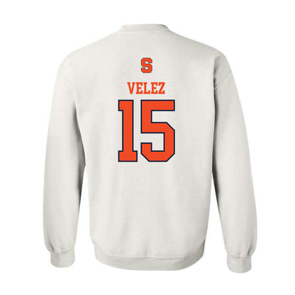 Syracuse - NCAA Women's Basketball : Angelica Velez - Classic Shersey Crewneck Sweatshirt-1
