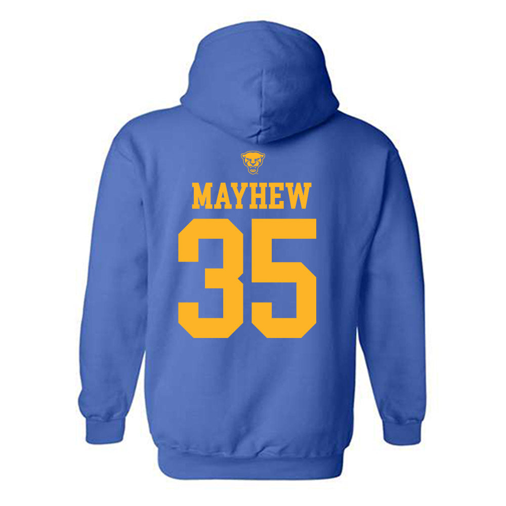 Pittsburgh - NCAA Men's Basketball : Benjamin Mayhew - Sports Shersey Hooded Sweatshirt-1