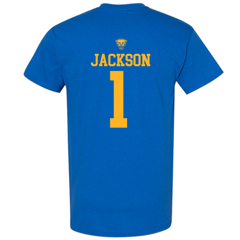 Pittsburgh - NCAA Men's Basketball : Dishon Jackson - Sports Shersey T-Shirt-1