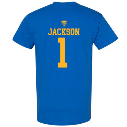 Pittsburgh - NCAA Men's Basketball : Dishon Jackson - Sports Shersey T-Shirt-1