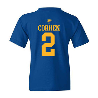 Pittsburgh - NCAA Men's Basketball : Cam Corhen - Sports Shersey Youth T-Shirt-1