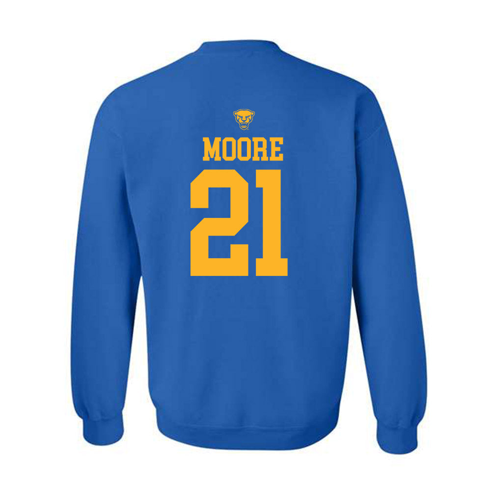 Pittsburgh - NCAA Men's Basketball : Macari Moore - Sports Shersey Crewneck Sweatshirt-1