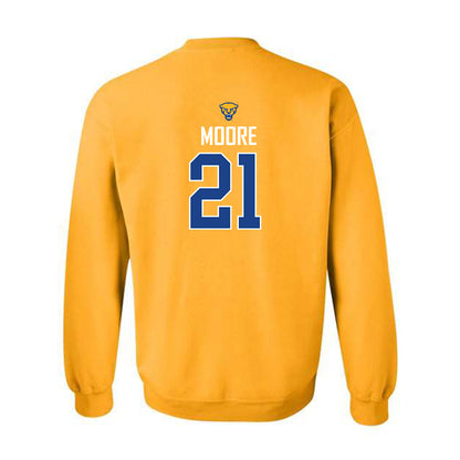 Pittsburgh - NCAA Men's Basketball : Macari Moore - Sports Shersey Crewneck Sweatshirt-1