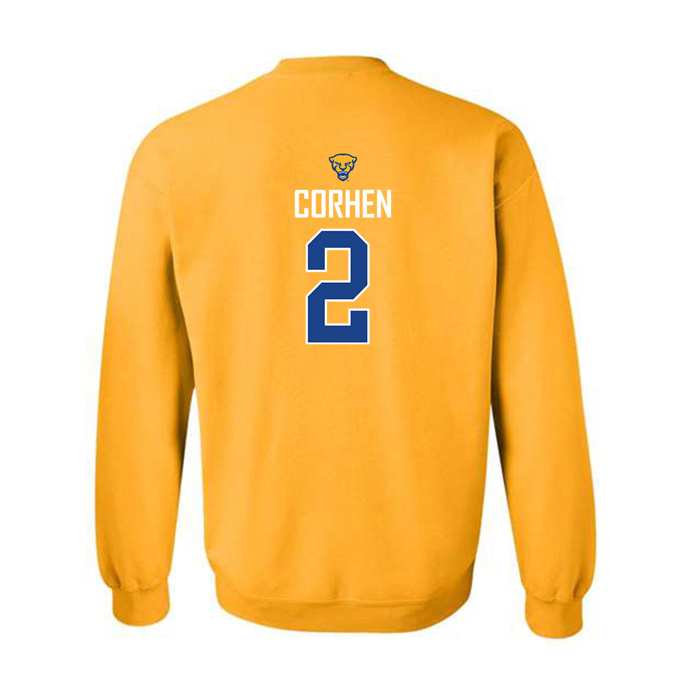 Pittsburgh - NCAA Men's Basketball : Cam Corhen - Sports Shersey Crewneck Sweatshirt-1