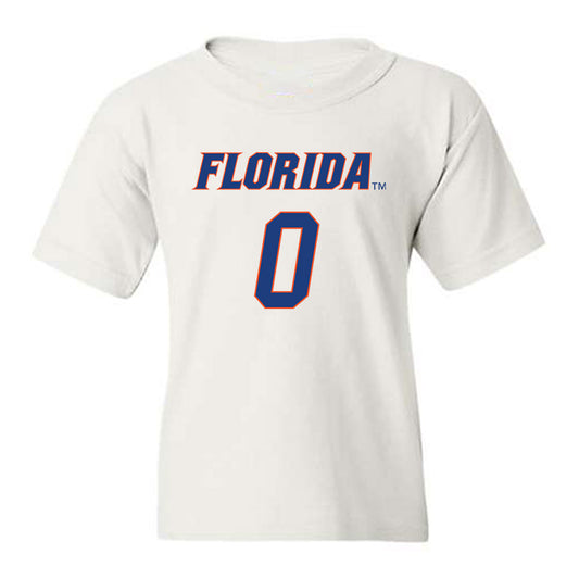 Florida - NCAA Men's Basketball : Johnuel Fland - Sports Shersey Youth T-Shirt-0