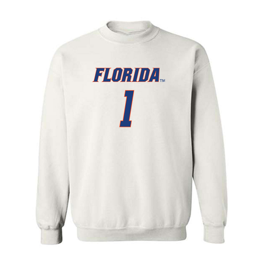 Florida - NCAA Men's Basketball : Xaivian Lee - Sports Shersey Crewneck Sweatshirt-0