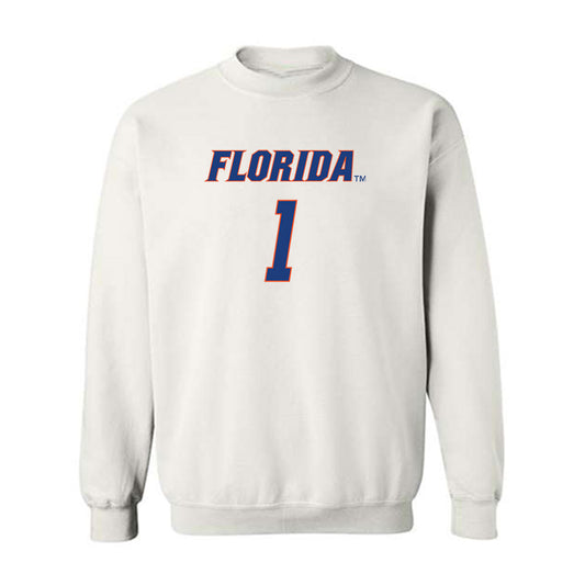 Florida - NCAA Men's Basketball : Xaivian Lee - Sports Shersey Crewneck Sweatshirt-0