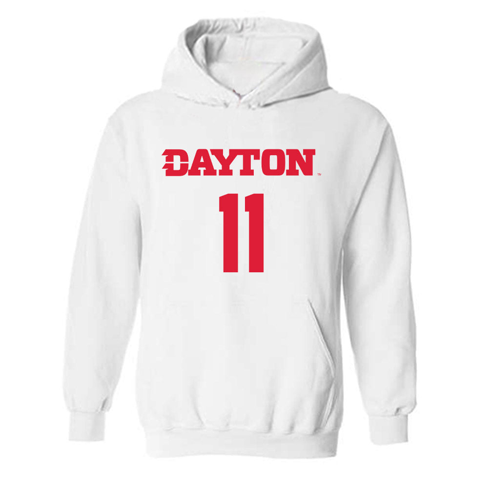 Dayton - NCAA Men's Basketball : Evan Dickey - Classic Shersey Hooded Sweatshirt-0