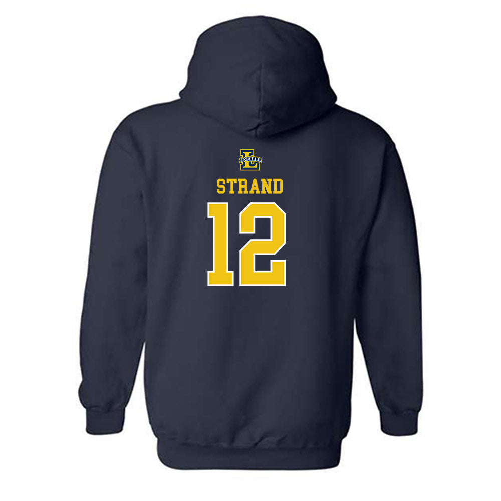 La Salle - NCAA Men's Basketball : Damon Strand - Sports Shersey Hooded Sweatshirt-1