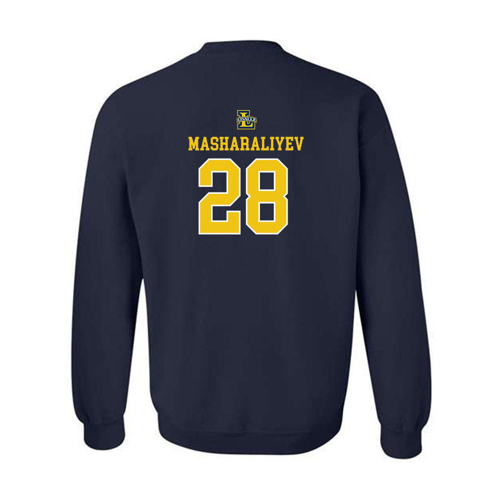 La Salle - NCAA Men's Basketball : Arlan Masharaliyev - Sports Shersey Crewneck Sweatshirt-1