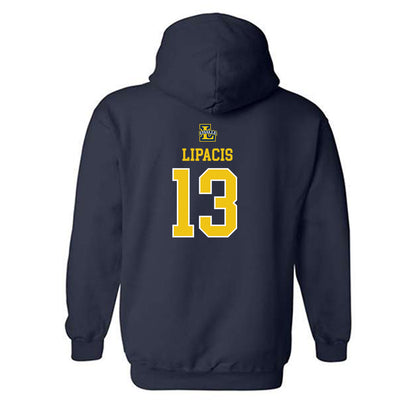 La Salle - NCAA Men's Basketball : Maximillian Lipacis - Sports Shersey Hooded Sweatshirt-1