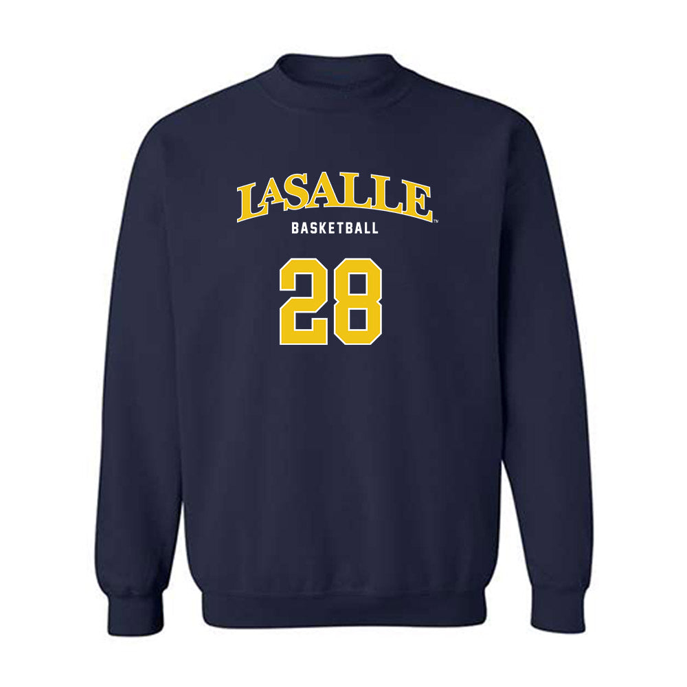 La Salle - NCAA Men's Basketball : Arlan Masharaliyev - Sports Shersey Crewneck Sweatshirt-0
