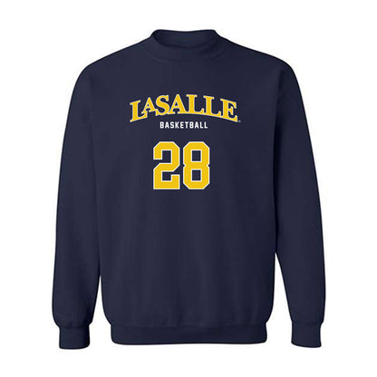 La Salle - NCAA Men's Basketball : Arlan Masharaliyev - Sports Shersey Crewneck Sweatshirt-0