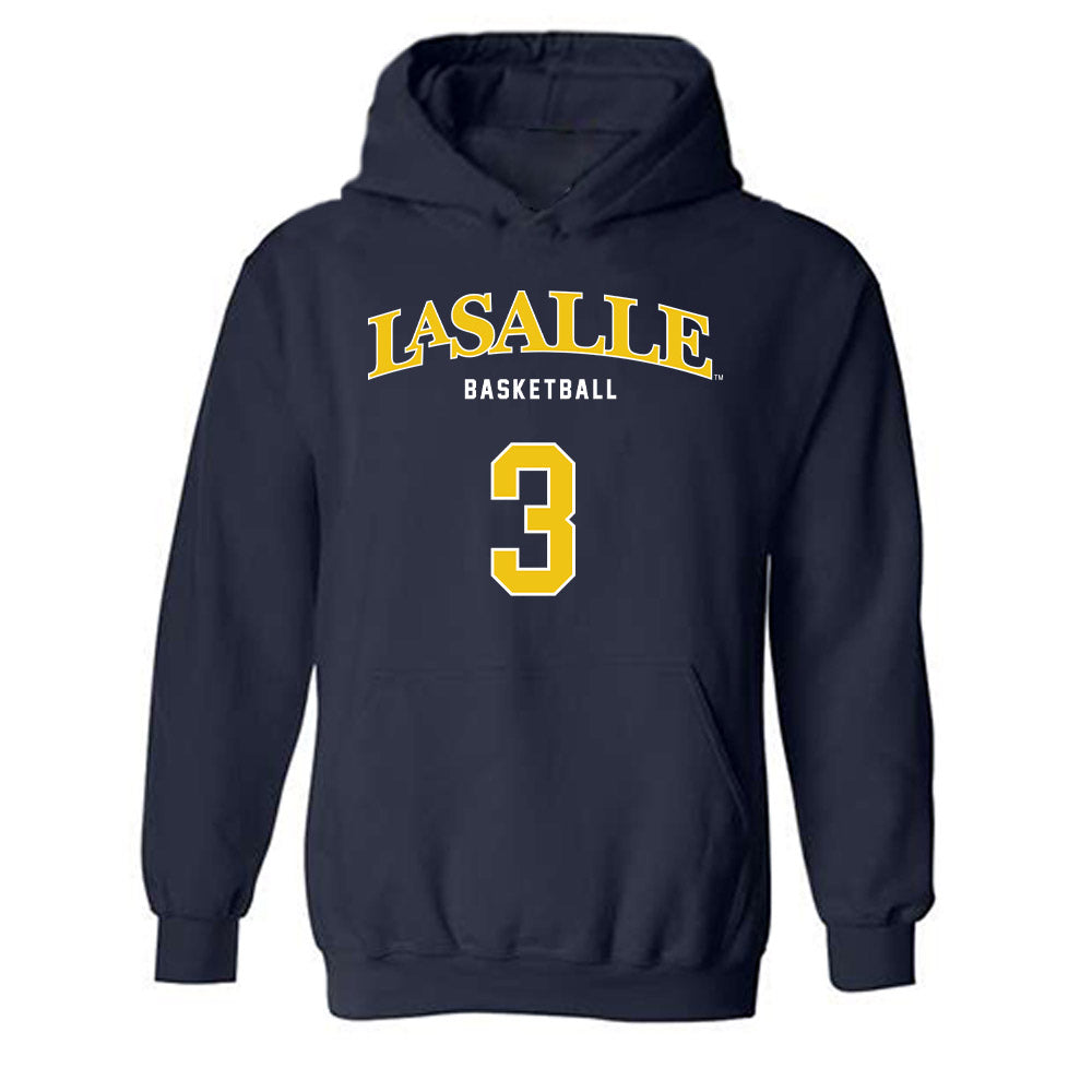 La Salle - NCAA Men's Basketball : Eric Acker - Sports Shersey Hooded Sweatshirt-0