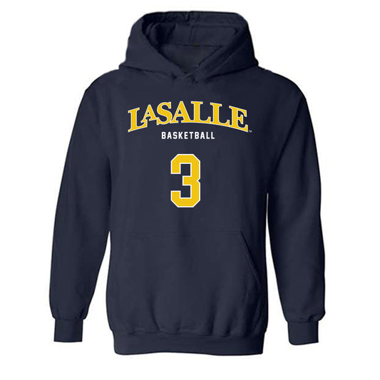 La Salle - NCAA Men's Basketball : Eric Acker - Sports Shersey Hooded Sweatshirt-0