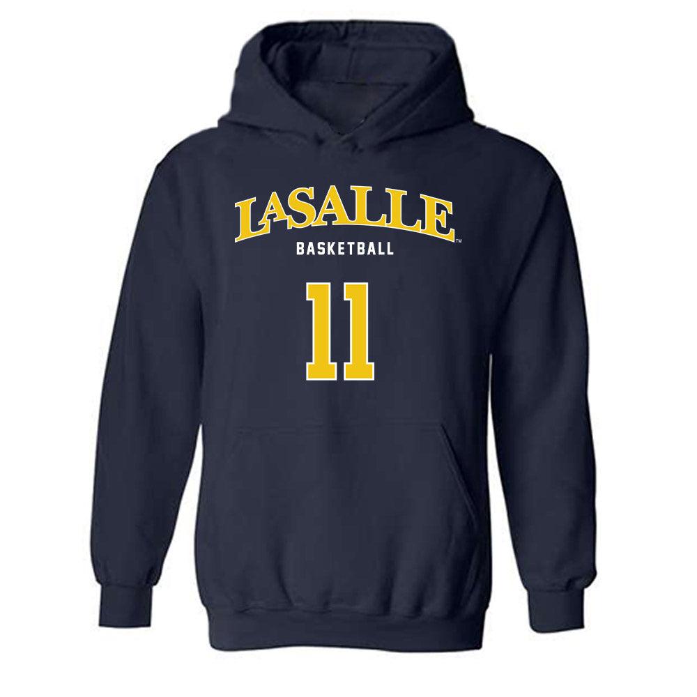 La Salle - NCAA Women's Basketball : Sania Jenkins - Sports Shersey Hooded Sweatshirt-0