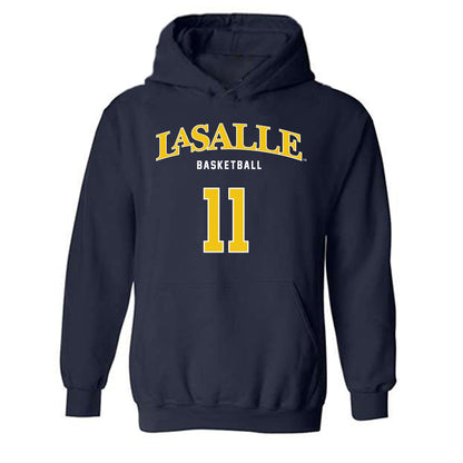La Salle - NCAA Women's Basketball : Sania Jenkins - Sports Shersey Hooded Sweatshirt-0