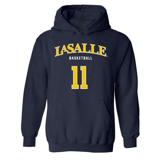 La Salle - NCAA Women's Basketball : Sania Jenkins - Sports Shersey Hooded Sweatshirt-0