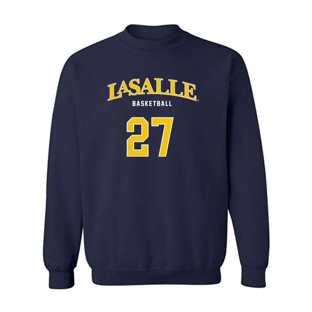La Salle - NCAA Men's Basketball : Edwin Daniel - Sports Shersey Crewneck Sweatshirt-0