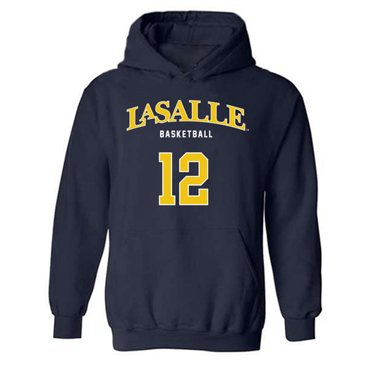 La Salle - NCAA Men's Basketball : Damon Strand - Sports Shersey Hooded Sweatshirt-0