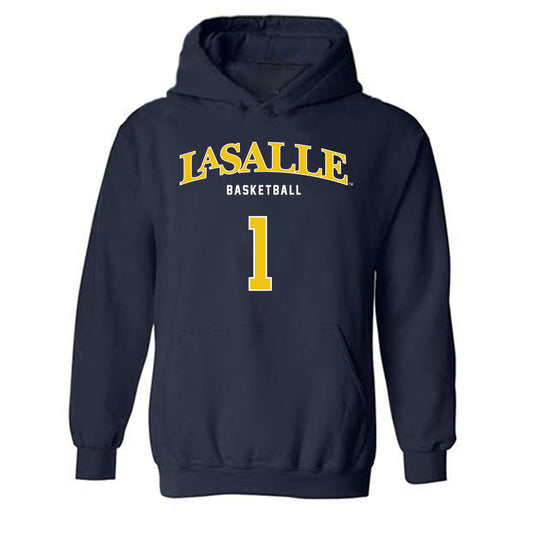 La Salle - NCAA Men's Basketball : Ashton Walker - Sports Shersey Hooded Sweatshirt-0