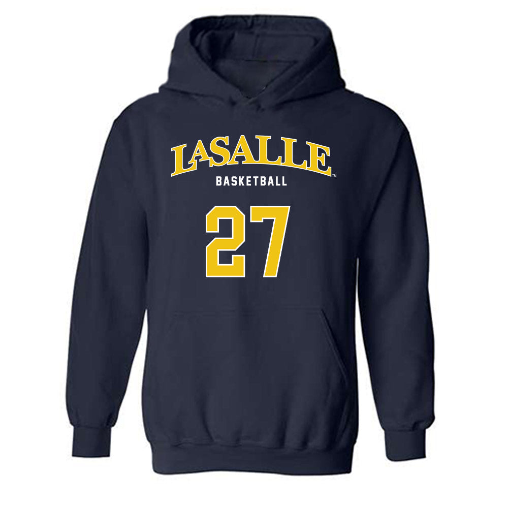 La Salle - NCAA Men's Basketball : Edwin Daniel - Sports Shersey Hooded Sweatshirt-0