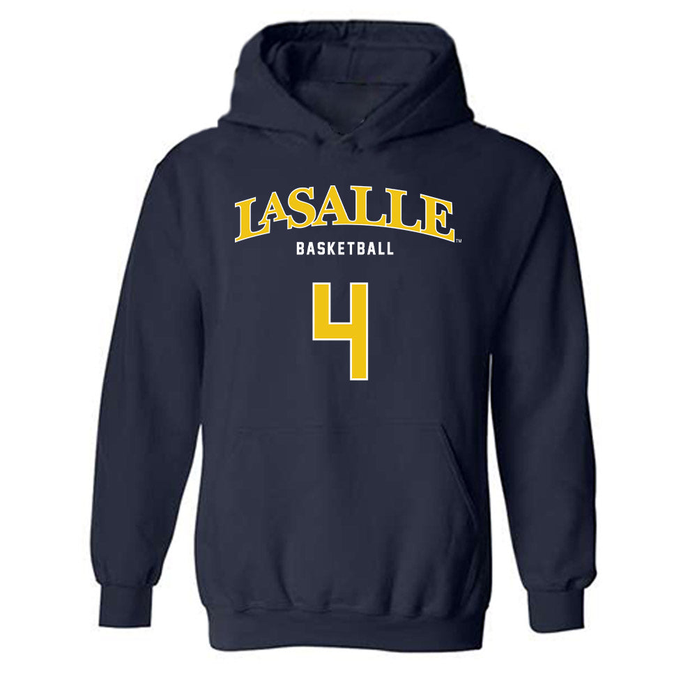 La Salle - NCAA Men's Basketball : Truth Harris - Sports Shersey Hooded Sweatshirt-0