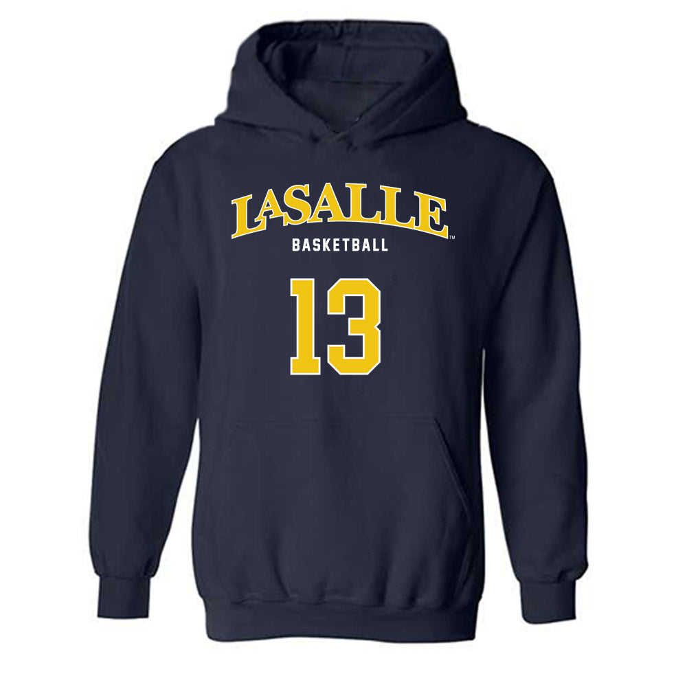 La Salle - NCAA Men's Basketball : Maximillian Lipacis - Sports Shersey Hooded Sweatshirt-0