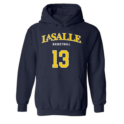La Salle - NCAA Men's Basketball : Maximillian Lipacis - Sports Shersey Hooded Sweatshirt-0